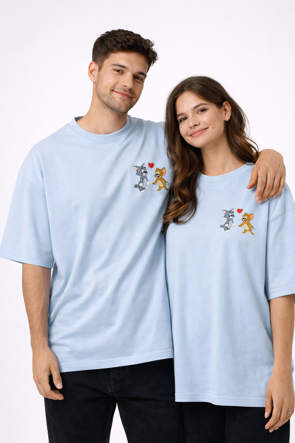Tom & Jerry Couple Oversized Tee