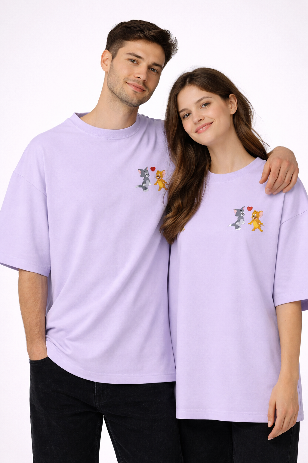 Tom & Jerry Couple Oversized Tee